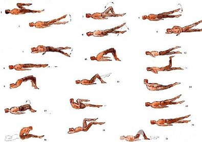 Physical exercise of the waist bone